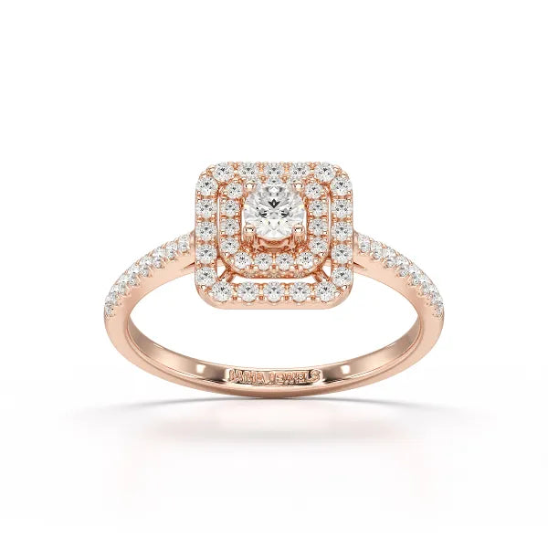 0.49 Carat Lab Diamond Round Cluster Ring