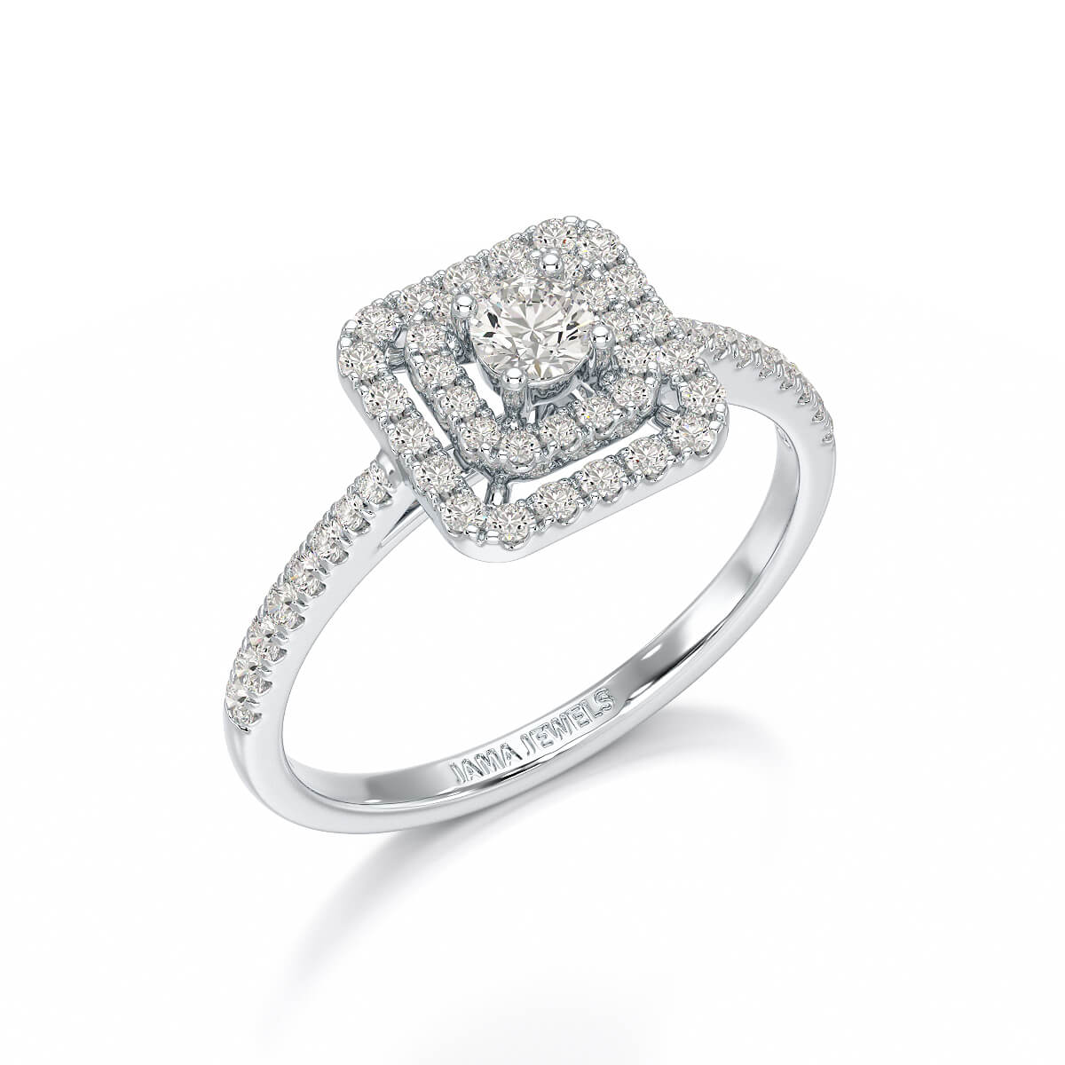0.49 Carat Lab Diamond Round Cluster Ring