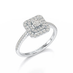 0.49 Carat Lab Diamond Round Cluster Ring
