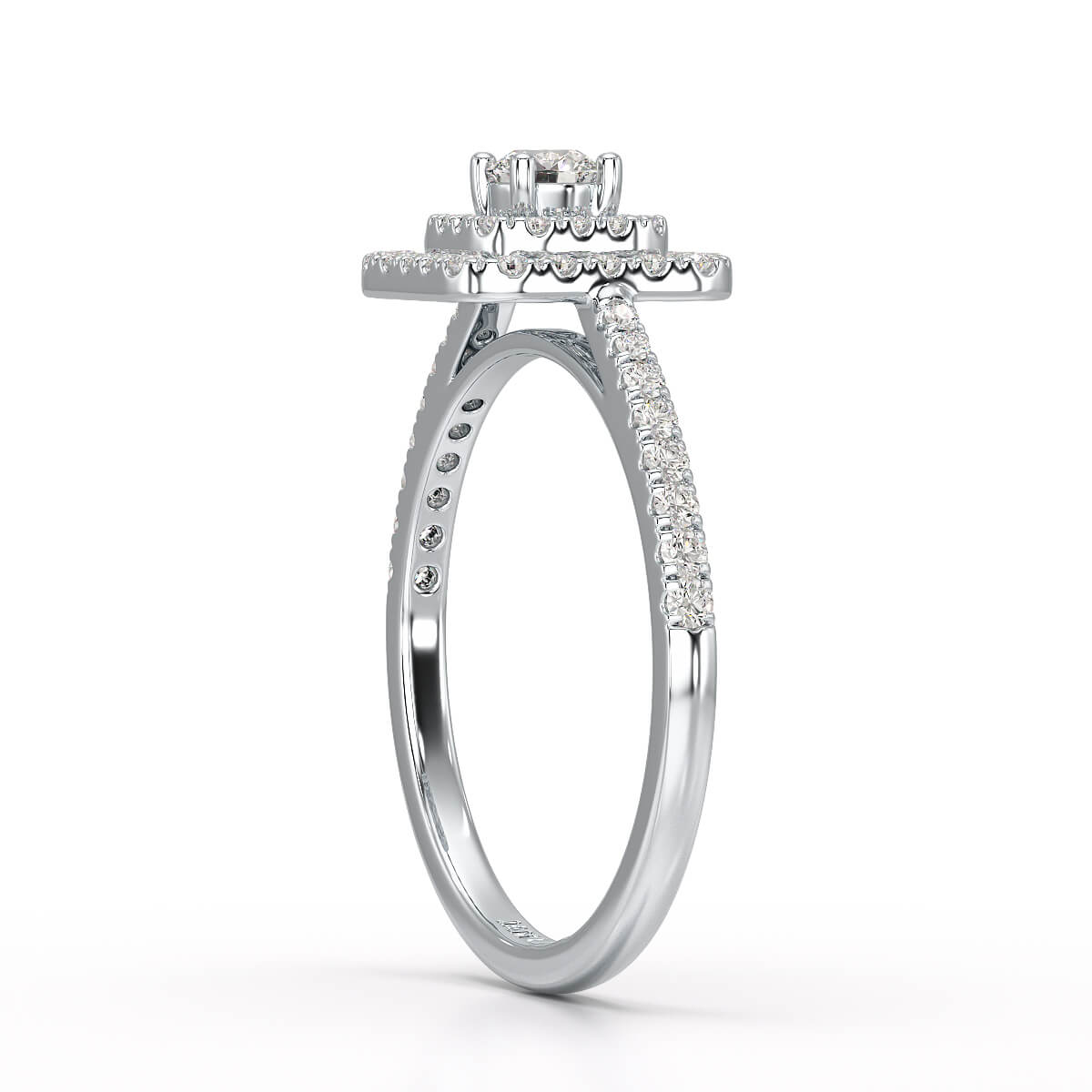 0.49 Carat Lab Diamond Round Cluster Ring