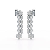 0.79 CT Drop & Dangle Lab Diamond Wedding Earrings - Jama Jewels