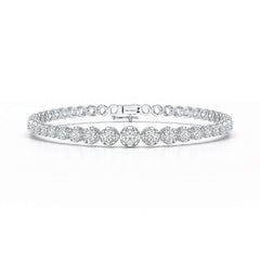 2.84 CT Round Cut Lab Diamond Tennis Bracelet