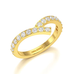 0.55 CT Round Cut Simple Lab Diamond Ring