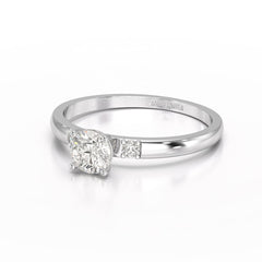 0.57 CT Lab Diamond Simple Three Stone Ring