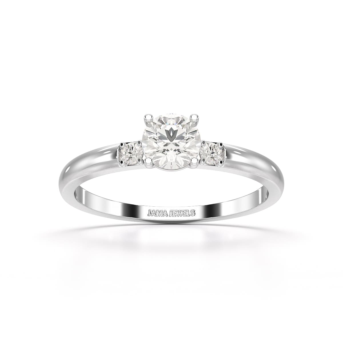 0.57 CT Lab Diamond Simple Three Stone Ring