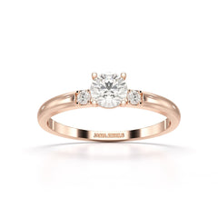 0.57 CT Lab Diamond Simple Three Stone Ring