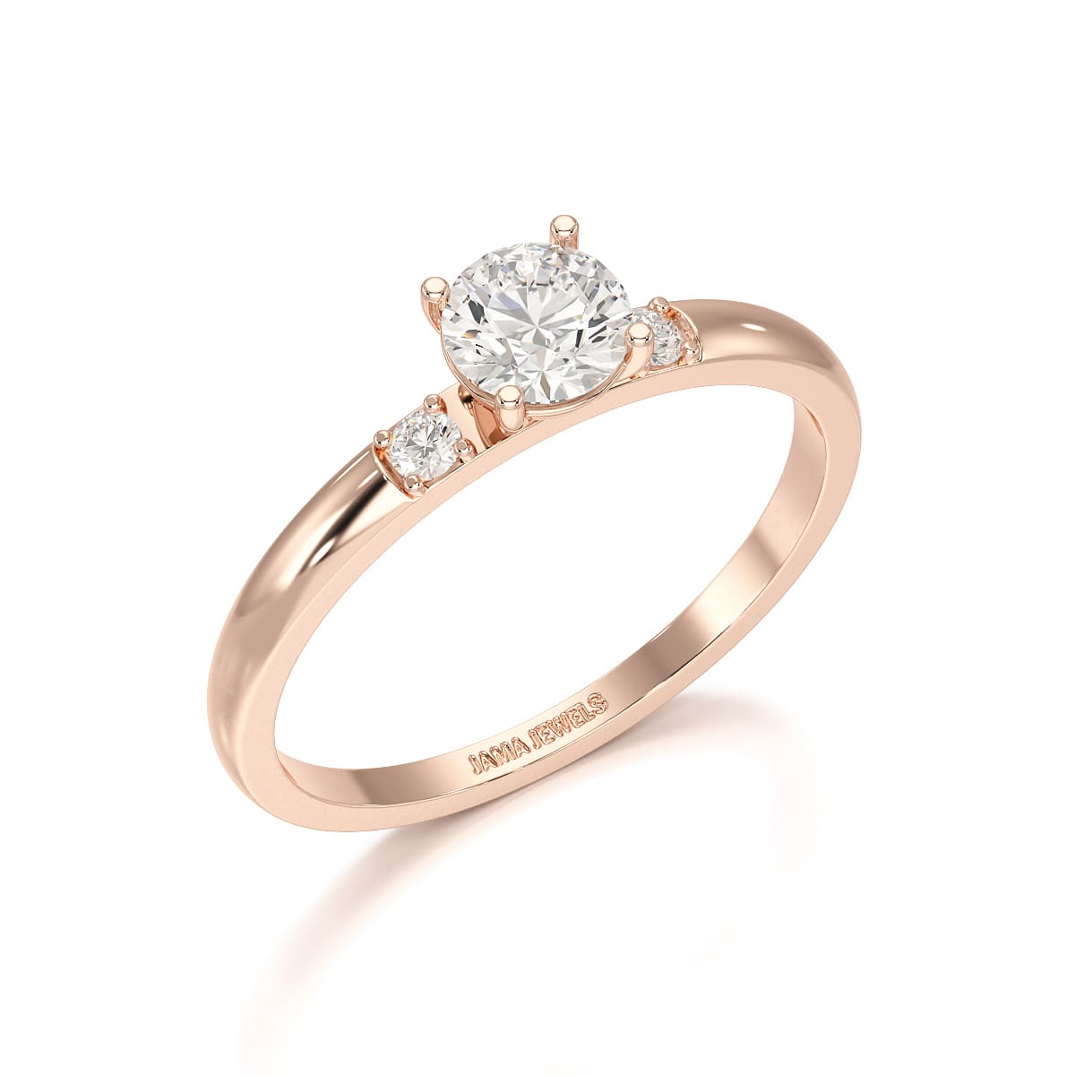 0.57 CT Lab Diamond Simple Three Stone Ring