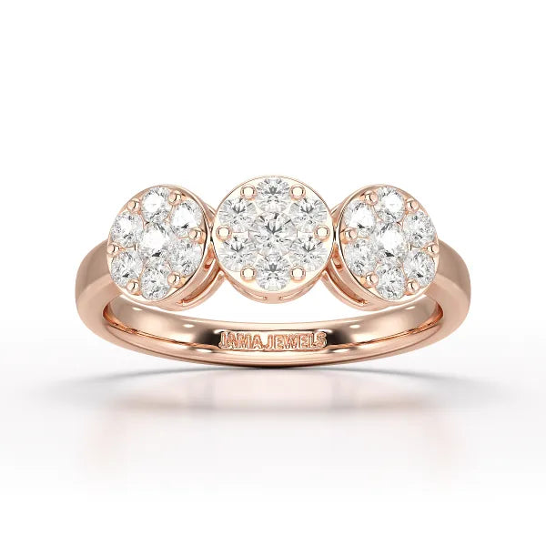 0.57 CT Lab Grown Round Shape Simple Wedding Ring - Jama Jewels