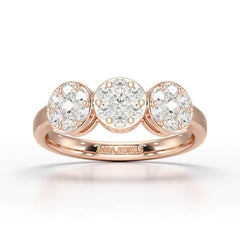 0.57 CT Lab Grown Round Shape Simple Wedding Ring - Jama Jewels