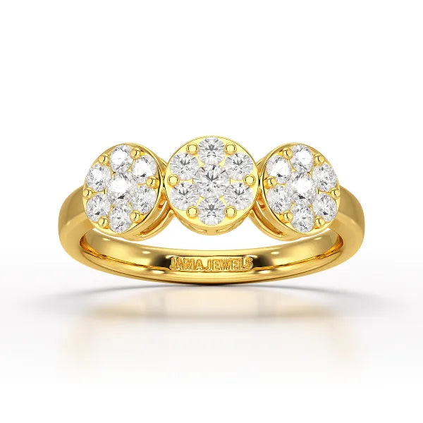 0.57 CT Lab Grown Round Shape Simple Wedding Ring - Jama Jewels