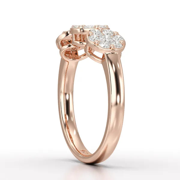 0.57 CT Lab Grown Round Shape Simple Wedding Ring - Jama Jewels