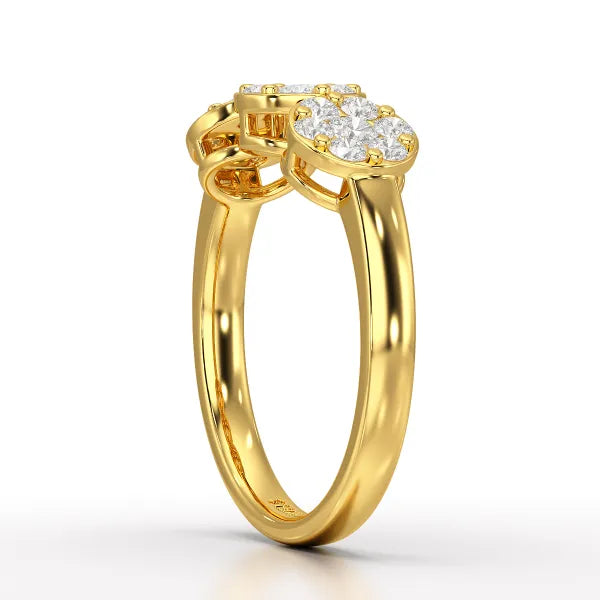 0.57 CT Lab Grown Round Shape Simple Wedding Ring - Jama Jewels