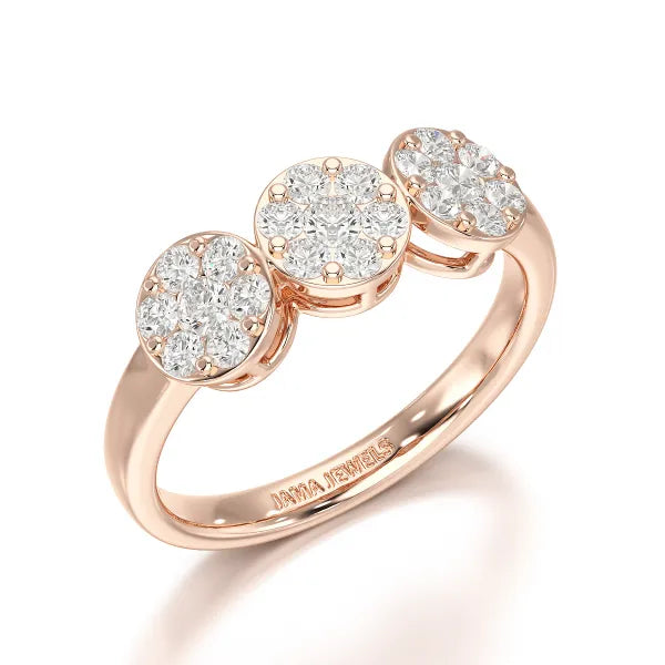 0.57 CT Lab Grown Round Shape Simple Wedding Ring - Jama Jewels