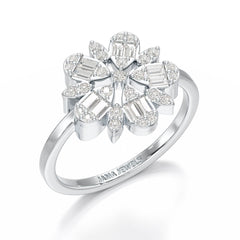Baguette Cut 0.5 CT Lab Diamond Ring