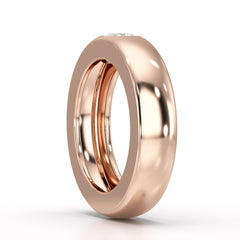 0.5 CT Oval Lab Diamond Simple Wedding Band