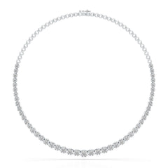 7.6 Carat Lab Diamond Round Riviere Necklace