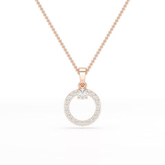 0.71 CT Lab Diamond Round Pendant
