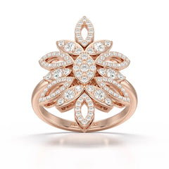 0.76 CT Lab Diamond Engagement Ring