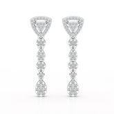 0.78 CT Round Dangle Drop Lab Diamond Earrings