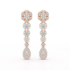0.83 CT Lab Diamond Teardrop Dangle Earring