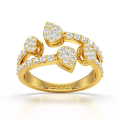 0.84 CT Layered Lab Diamond Wedding Ring