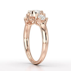 0.85 CT Round Thin Lab Grown Diamond Ring - Jama Jewels