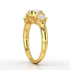0.85 CT Round Thin Lab Grown Diamond Ring - Jama Jewels