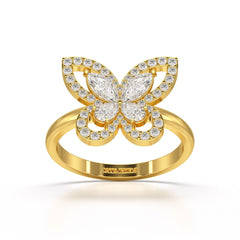 0.8 CT Classic Butterfly Lab Diamond Ring