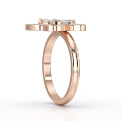 0.8 CT Classic Butterfly Lab Diamond Ring