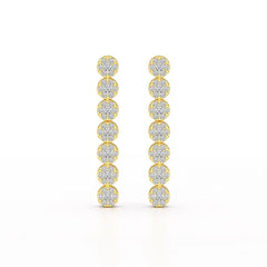 0.95 CT Dangle & Drop Lab Diamond Earrings - Jama Jewels