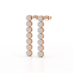 0.95 CT Dangle & Drop Lab Diamond Earrings - Jama Jewels