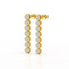 0.95 CT Dangle & Drop Lab Diamond Earrings - Jama Jewels