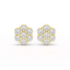 0.97 CT Round Cut Lab Diamond Stud Earring