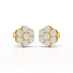 0.97 CT Round Cut Lab Diamond Stud Earring