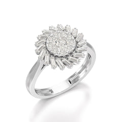 0.97 CT Taper Lab Diamond Ring