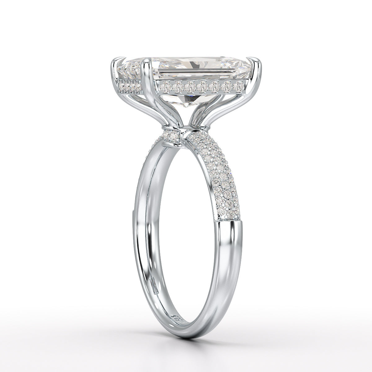 4.36 CT Emerald Lab Diamonds Engagement Ring - Jama Jewels