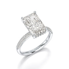 4.36 CT Emerald Lab Diamonds Engagement Ring - Jama Jewels
