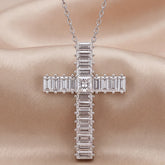 9.35 CT Baguette & Princess-cut Diamond Cross Pendant