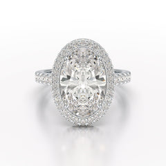 6.1 CT Oval Cut Lab Diamond Wedding Ring - Jama Jewels