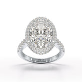 6.1 CT Oval Cut Lab Diamond Wedding Ring - Jama Jewels