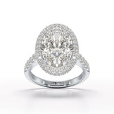 6.1 CT Oval Cut Lab Diamond Wedding Ring - Jama Jewels