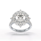 4.95 Carat Round Pear Lab Diamond Ring - Jama Jewels