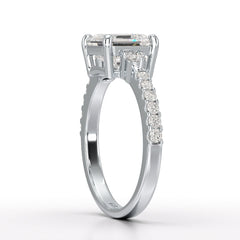 Asscher Cut 2.33 CT Lab Diamond Engagement Ring - Jama Jewels