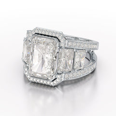 Radiant 9.68 Carat Lab Grown Diamond Wedding Ring - Jama Jewels
