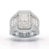 Radiant 9.68 Carat Lab Grown Diamond Wedding Ring - Jama Jewels