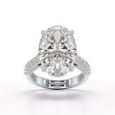 12.06 Carat Oval Cut Lab Diamond Engagement Ring - Jama Jewels