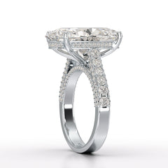 12.06 Carat Oval Cut Lab Diamond Engagement Ring - Jama Jewels