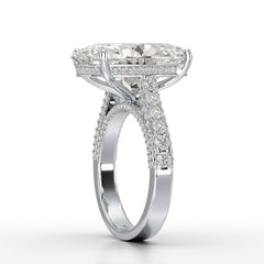 12.06 Carat Oval Cut Lab Diamond Engagement Ring - Jama Jewels