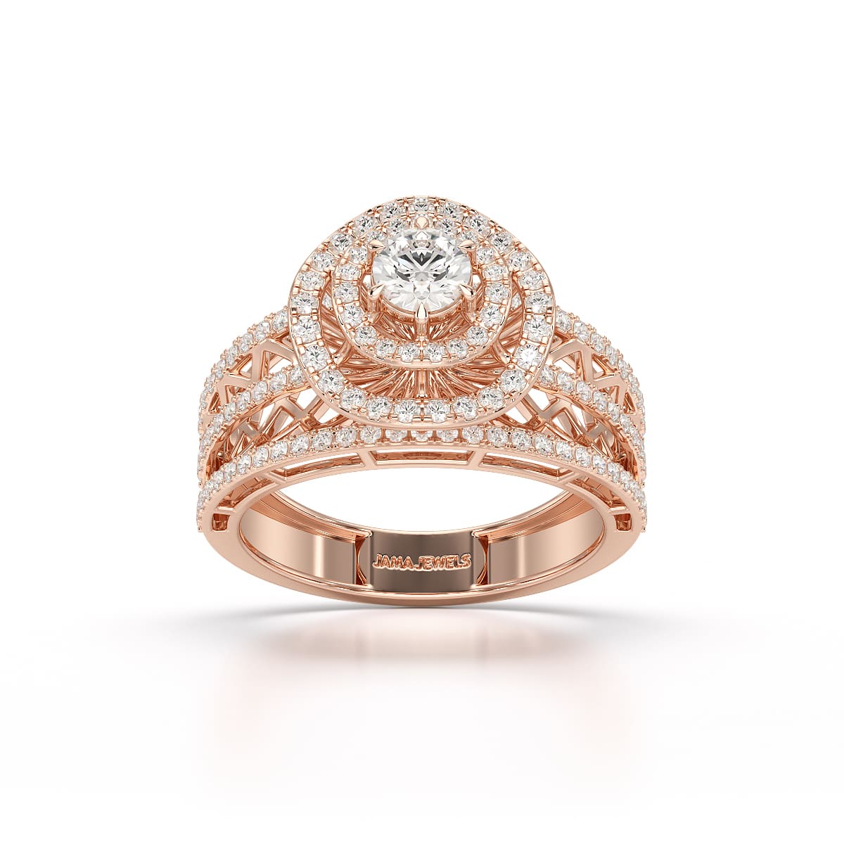 1.06 CT Halo Cluster Lab Diamond Ring