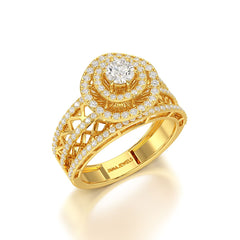 1.06 CT Halo Cluster Lab Diamond Ring